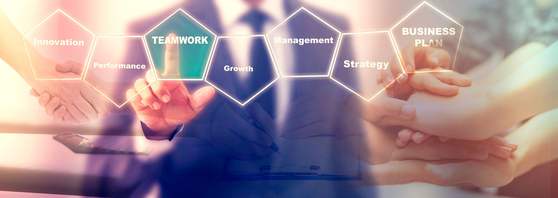 Teamwork Concept Solution on Visual Screen